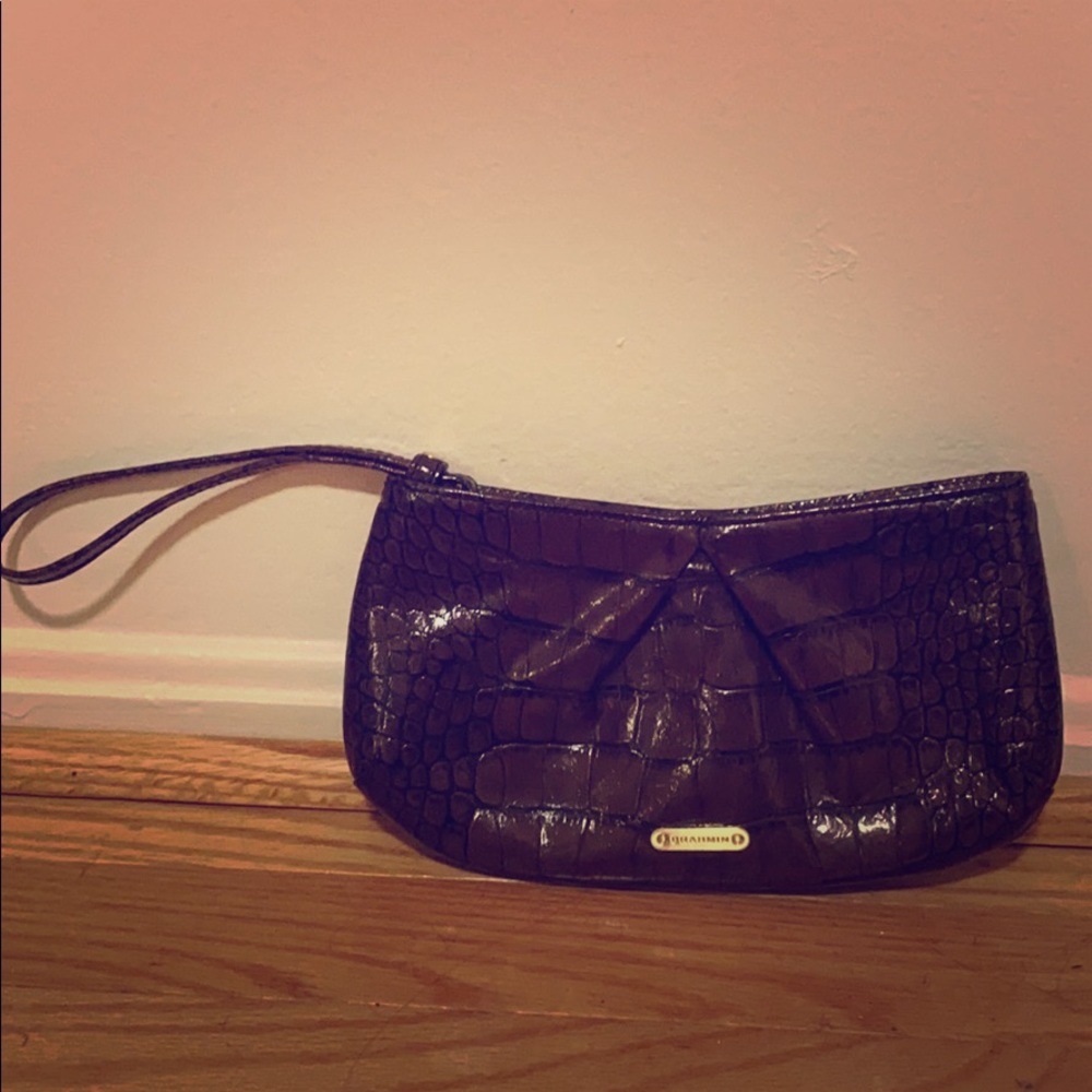 Brahmin Alligator Wristlet